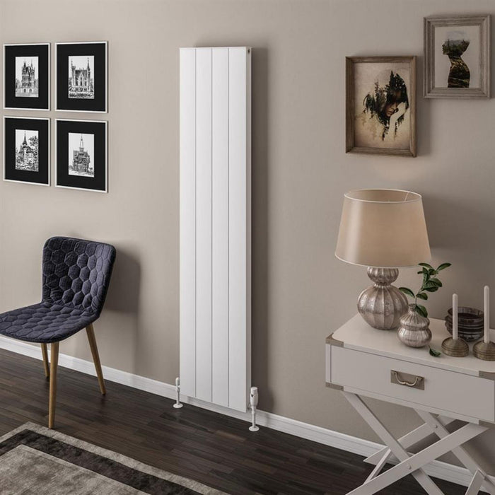 Eastbrook Vesima Aluminium Vertical Designer Radiator - Matt White