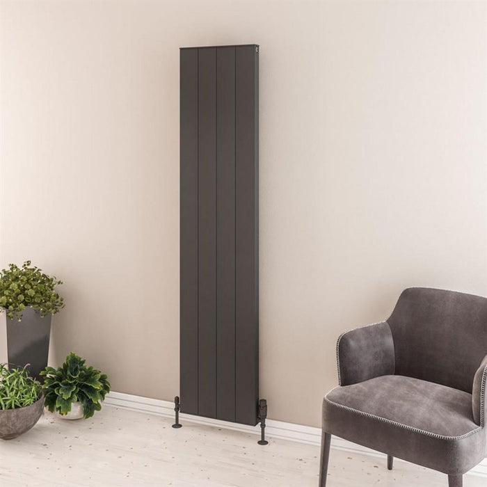 Eastbrook Vesima Aluminium Vertical Designer Radiator - Matt Anthracite