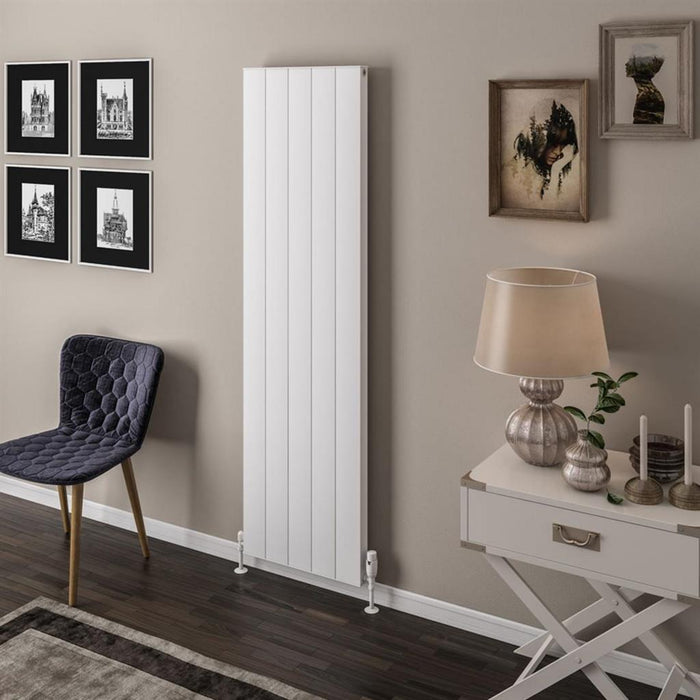 Eastbrook Vesima Aluminium Vertical Designer Radiator - Matt White