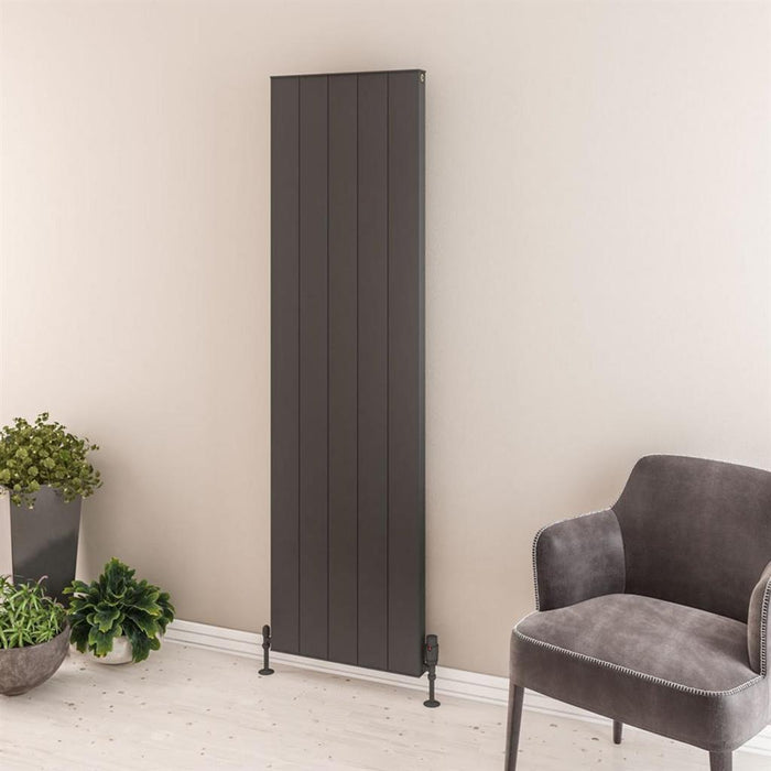 Eastbrook Vesima Aluminium Vertical Designer Radiator - Matt Anthracite