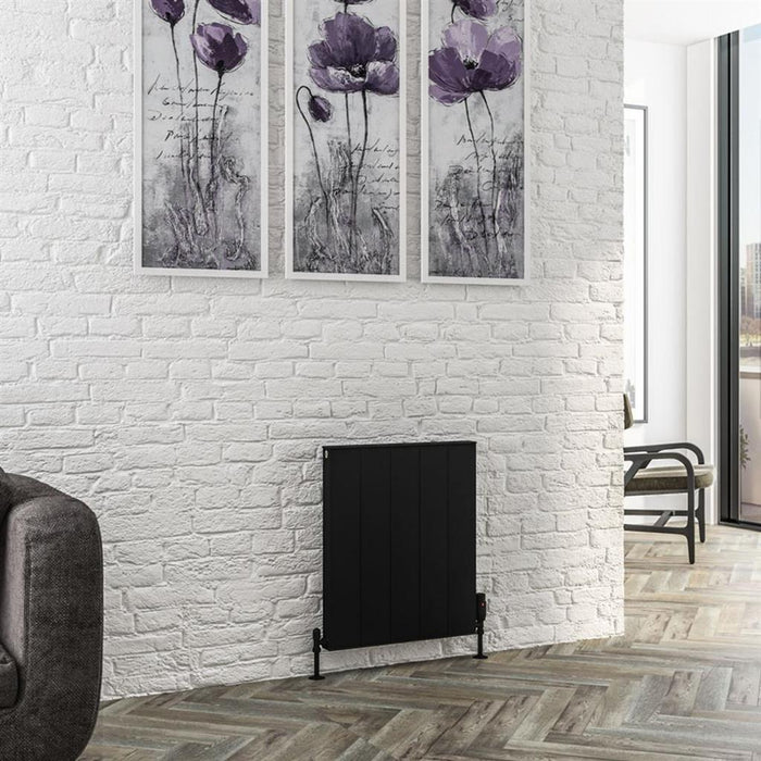 Eastbrook Vesima Aluminium Vertical Designer Radiator - Matt Black