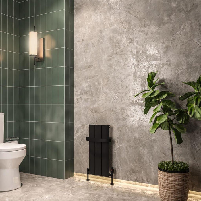 Eastbrook Peretti Aluminium Vertical Designer Radiator - Matt Black