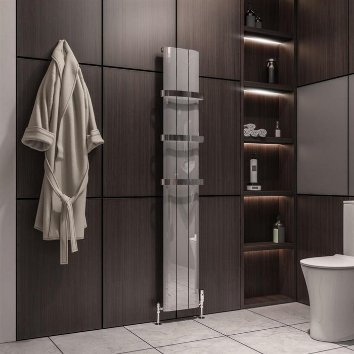 Eastbrook Peretti Aluminium Vertical Designer Radiator - Polished Aluminium
