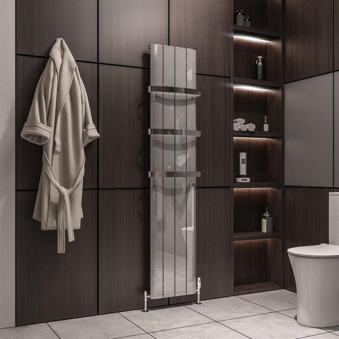 Eastbrook Peretti Aluminium Vertical Designer Radiator - Polished Aluminium