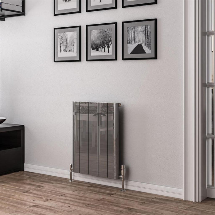 Eastbrook Peretti Aluminium Vertical Designer Radiator - Polished Aluminium