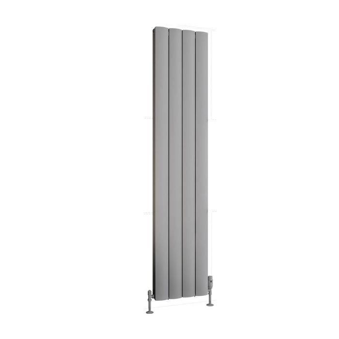 Eastbrook Guardia Aluminium Vertical Designer Radiator - Matt Grey