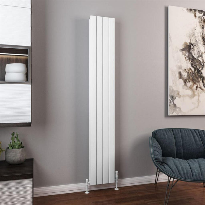 Eastbrook Hadleigh Aluminium Vertical Designer Radiator - Matt White