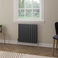 Eastbrook Hadleigh Aluminium Horizontal Designer Radiator - Matt Anthracite
