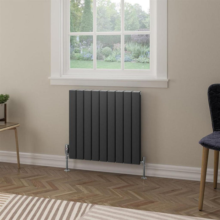 Eastbrook Hadleigh Aluminium Horizontal Designer Radiator - Matt Anthracite
