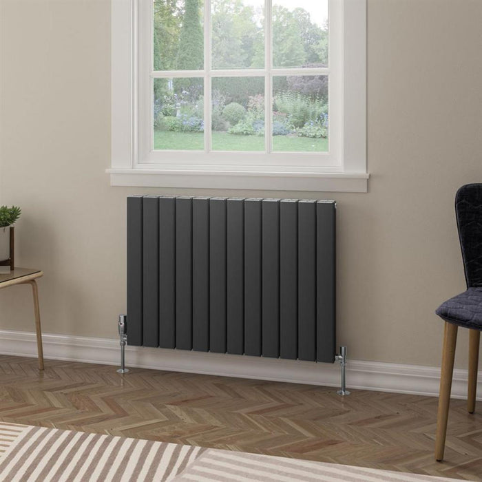 Eastbrook Hadleigh Aluminium Horizontal Designer Radiator - Matt Anthracite