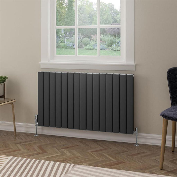 Eastbrook Hadleigh Aluminium Horizontal Designer Radiator - Matt Anthracite