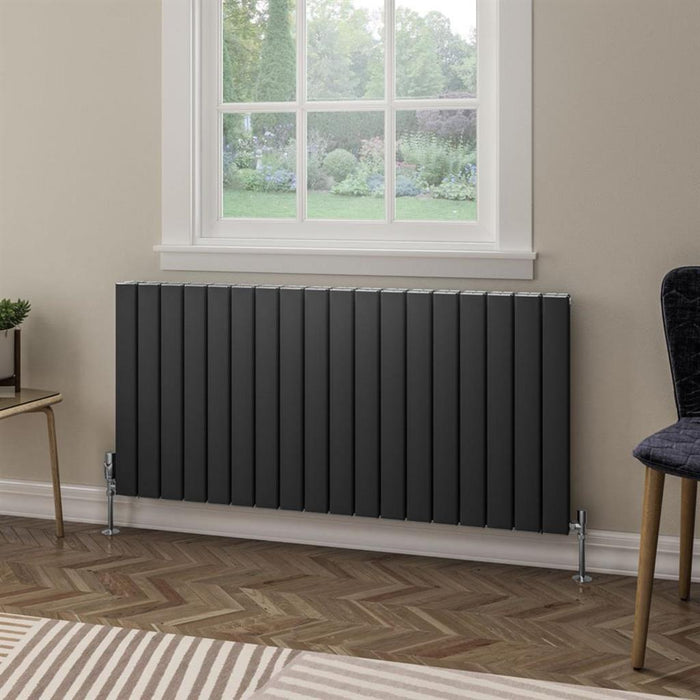 Eastbrook Hadleigh Aluminium Horizontal Designer Radiator - Matt Anthracite