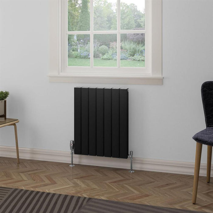 Eastbrook Hadleigh Aluminium Vertical Designer Radiator - Matt Black