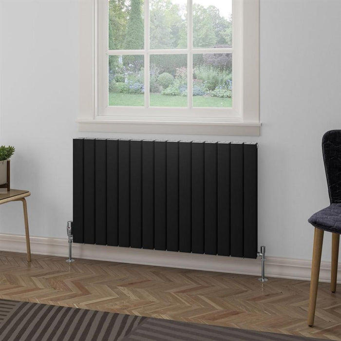 Eastbrook Hadleigh Aluminium Horizontal Designer Radiator - Matt Black