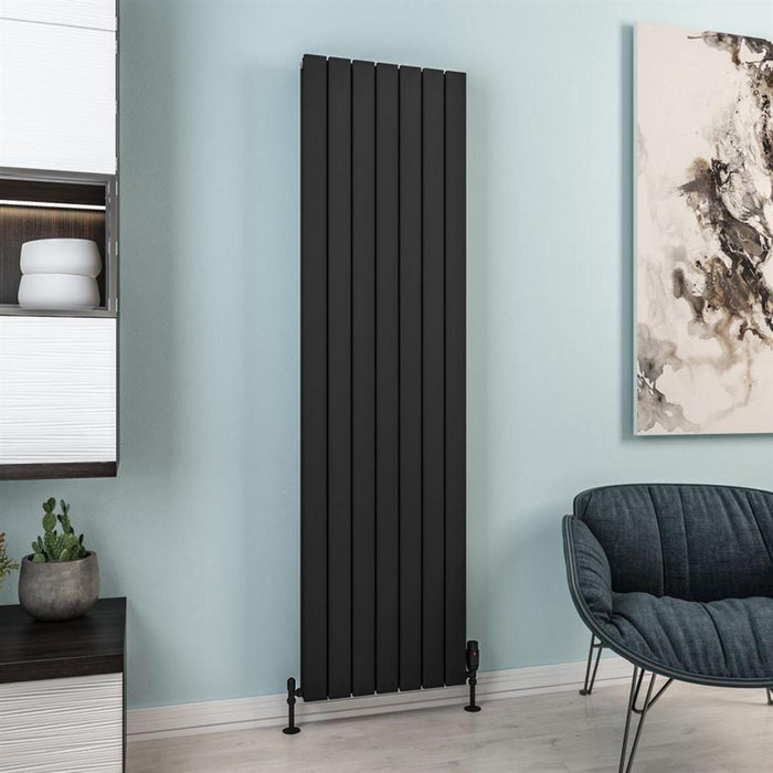 Eastbrook Hadleigh Aluminium Vertical Designer Radiator - Matt Black