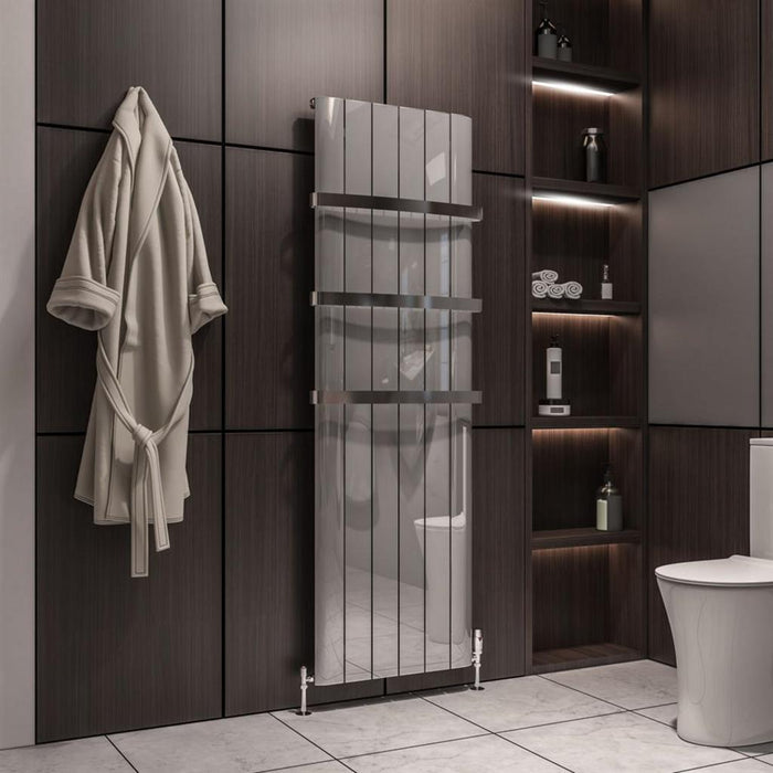 Eastbrook Peretti Aluminium Vertical Designer Radiator - Polished Aluminium