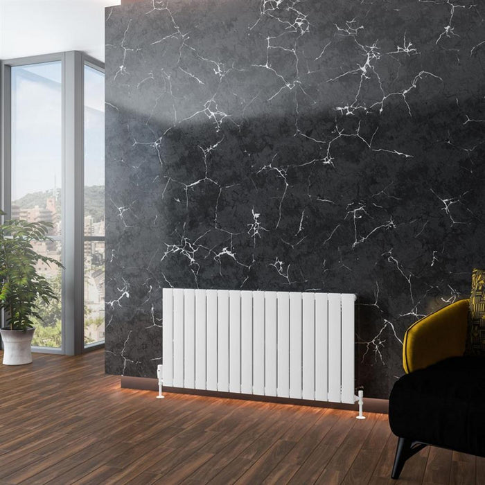 Eastbrook Addington Type 10 Horizontal Aluminium Designer Radiator - Gloss White