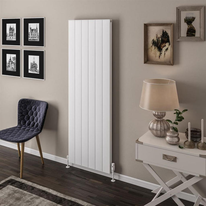 Eastbrook Vesima Aluminium Vertical Designer Radiator - Matt White