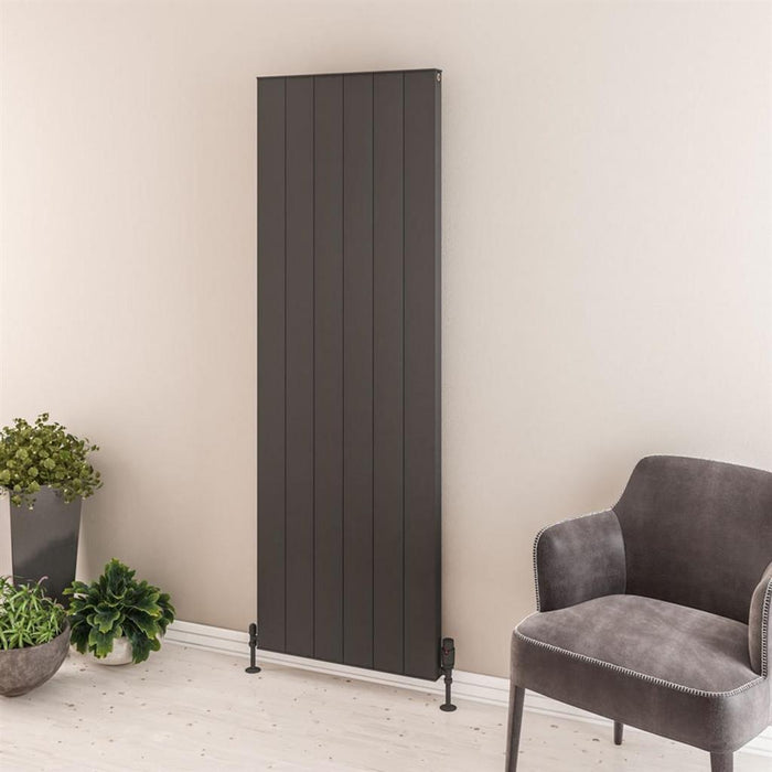 Eastbrook Vesima Aluminium Vertical Designer Radiator - Matt Anthracite