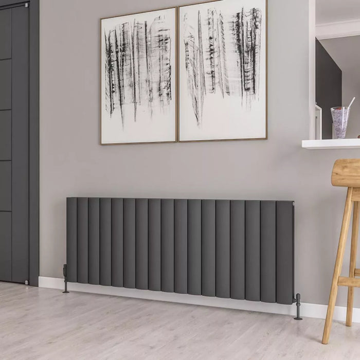Eastbrook Guardia Aluminium Horizontal Designer Radiator - Matt Anthracite