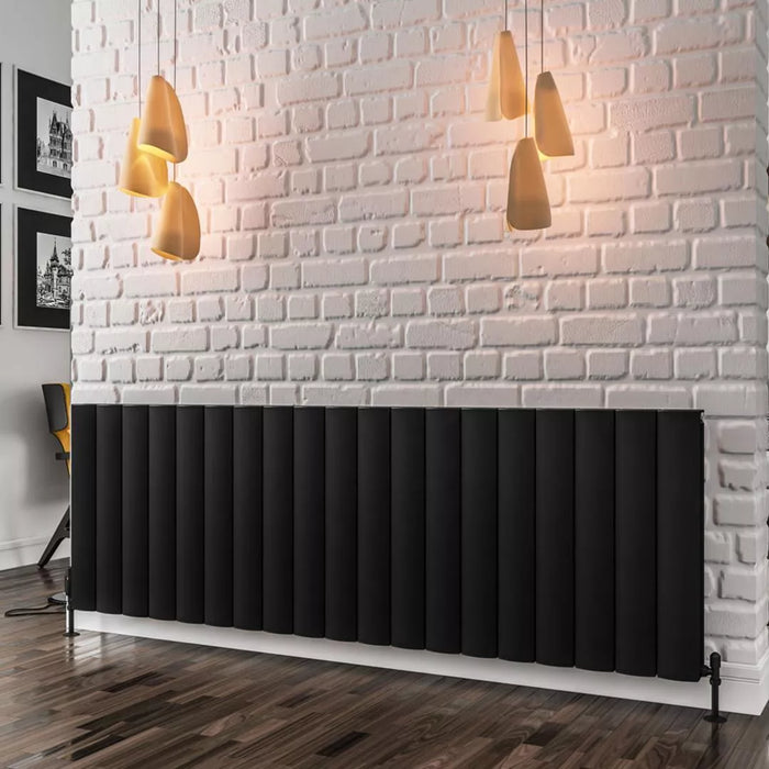 Eastbrook Guardia Aluminium Horizontal Designer Radiator - Matt Black