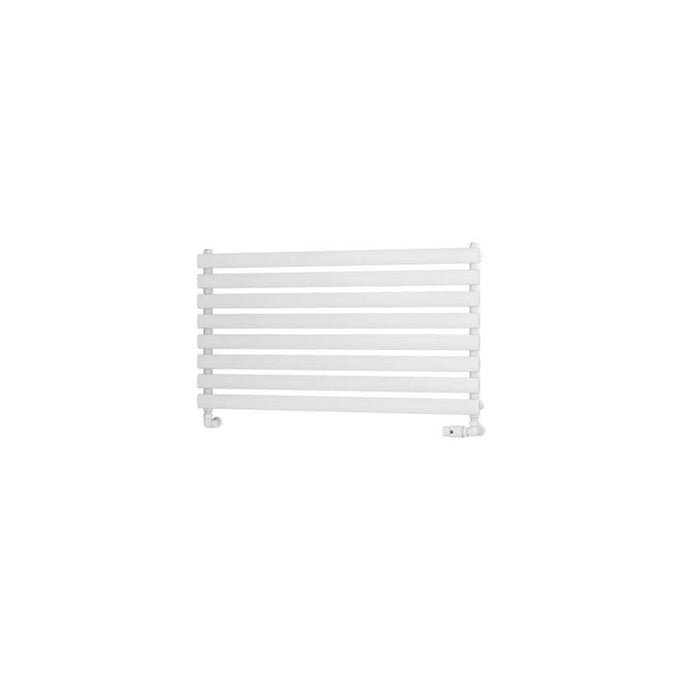 Eastbrook Tunstall Horizontal Designer Heated Towel Rail - 560mm x 1000mm - Matt White