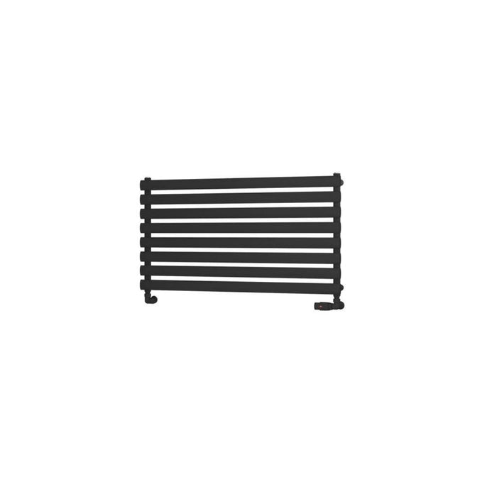 Eastbrook Tunstall Horizontal Designer Heated Towel Rail - 560mm x 1000mm - Matt Black