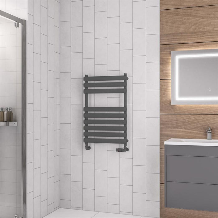 Eastbrook Tunstall Vertical Designer Heated Towel Rail - Matt Anthracite
