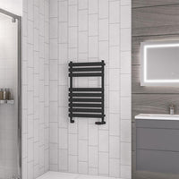 Eastbrook Tunstall Vertical Designer Heated Towel Rail - Matt Black