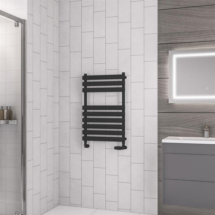 Eastbrook Tunstall Vertical Designer Heated Towel Rail - Matt Black
