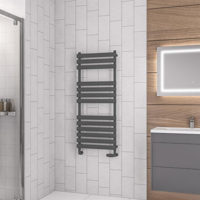 Eastbrook Tunstall Vertical Designer Heated Towel Rail - Matt Anthracite