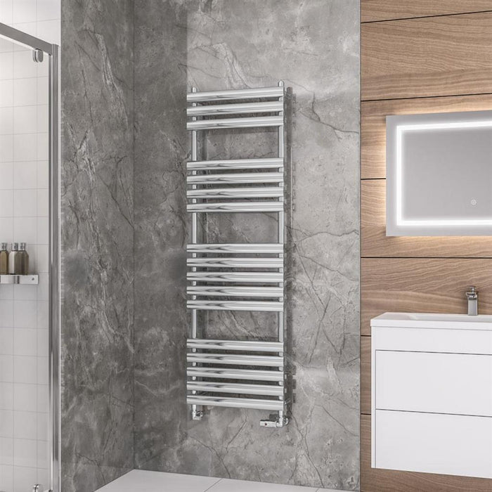 Eastbrook Tunstall Vertical Designer Heated Towel Rail - Chrome