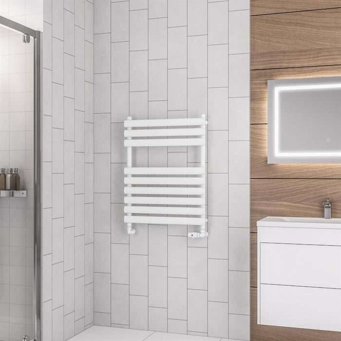 Eastbrook Tunstall Vertical Designer Heated Towel Rail - Matt White