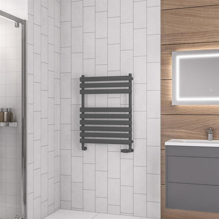 Eastbrook Tunstall Vertical Designer Heated Towel Rail - Matt Anthracite