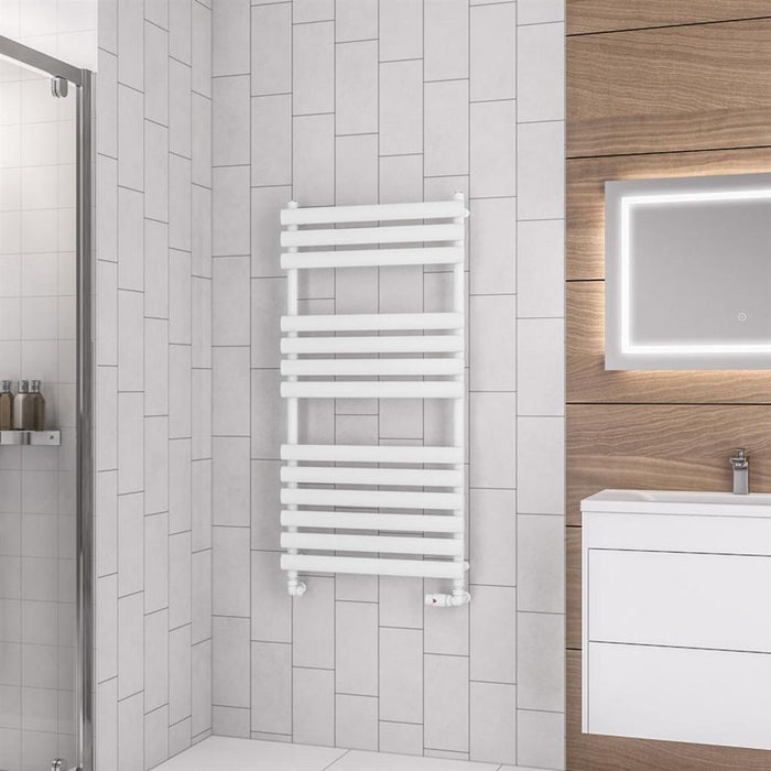 Eastbrook Tunstall Vertical Designer Heated Towel Rail - Matt White
