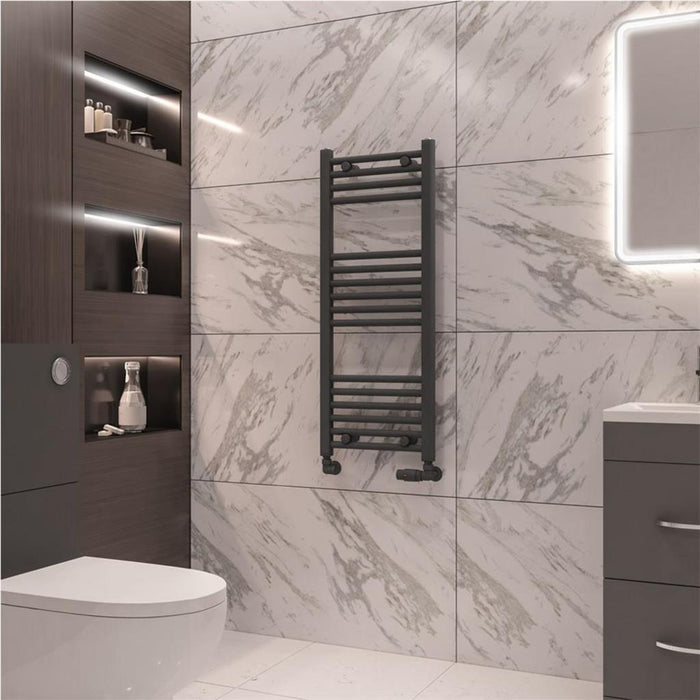 Eastbrook Wingrave Straight Heated Towel Rail - Matt Anthracite