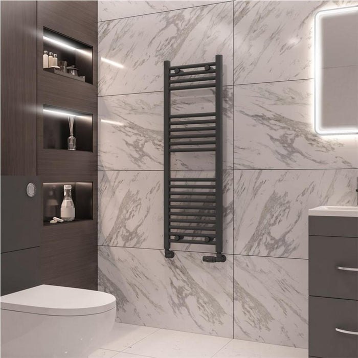Eastbrook Wingrave Straight Heated Towel Rail - Matt Anthracite