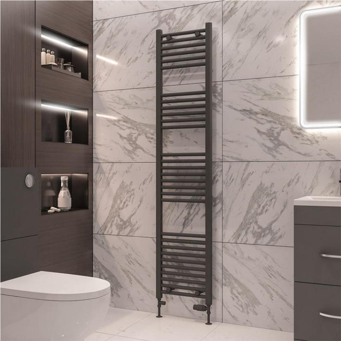 Eastbrook Wingrave Straight Heated Towel Rail - Matt Anthracite