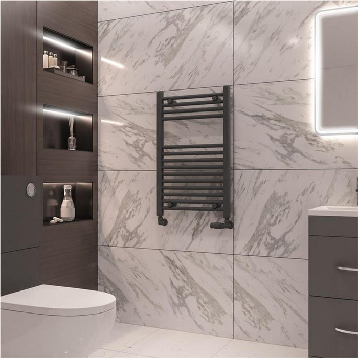 Eastbrook Wingrave Straight Heated Towel Rail - Matt Anthracite