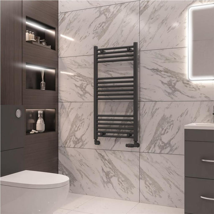 Eastbrook Wingrave Straight Heated Towel Rail - Matt Anthracite