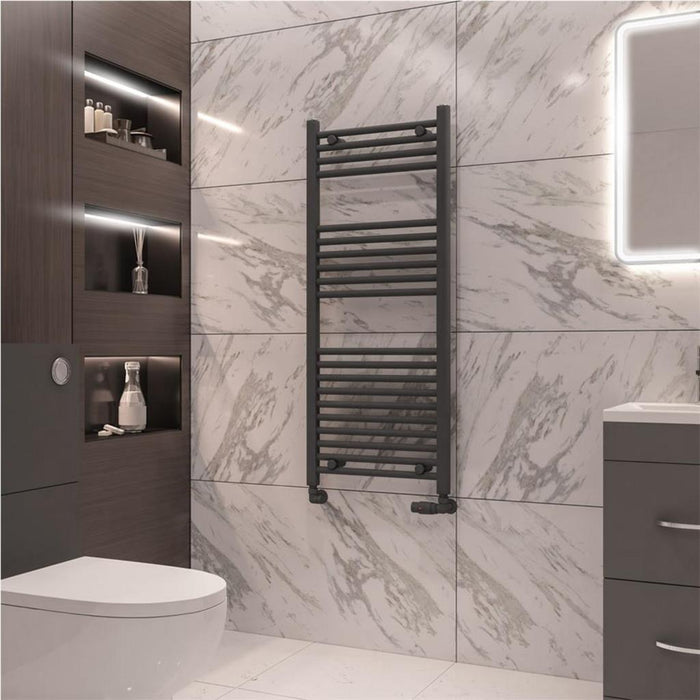 Eastbrook Wingrave Straight Heated Towel Rail - Matt Anthracite
