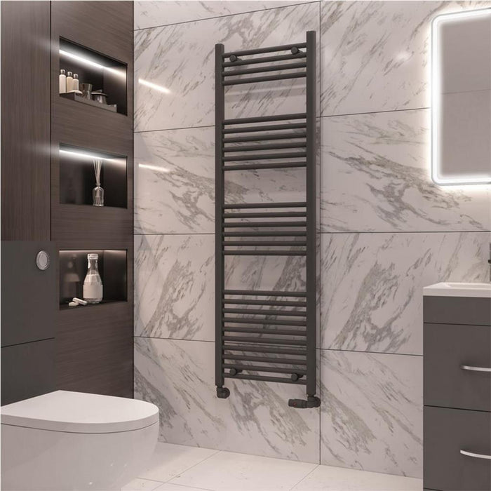Eastbrook Wingrave Straight Heated Towel Rail - Matt Anthracite