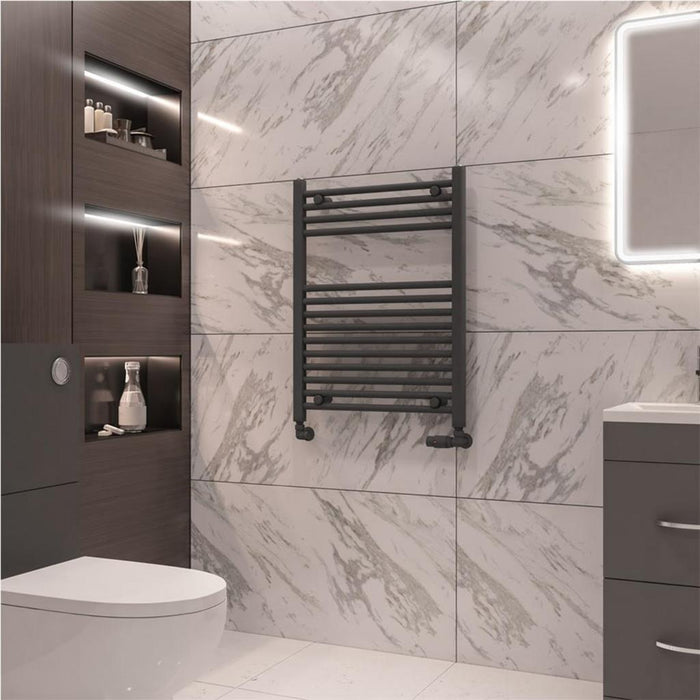 Eastbrook Wingrave Straight Heated Towel Rail - Matt Anthracite