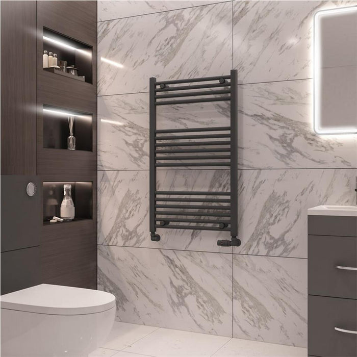 Eastbrook Wingrave Straight Heated Towel Rail - Matt Anthracite