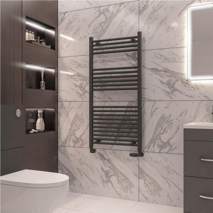 Eastbrook Wingrave Straight Heated Towel Rail - Matt Anthracite