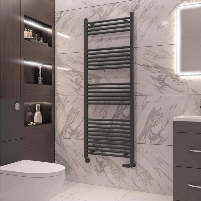 Eastbrook Wingrave Straight Heated Towel Rail - Matt Anthracite