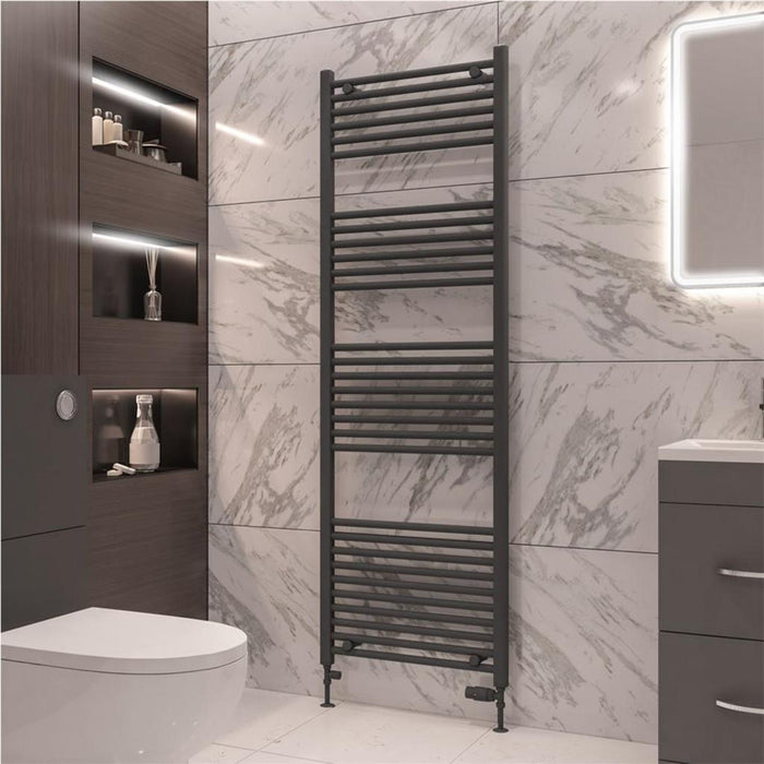Eastbrook Wingrave Straight Heated Towel Rail - Matt Anthracite