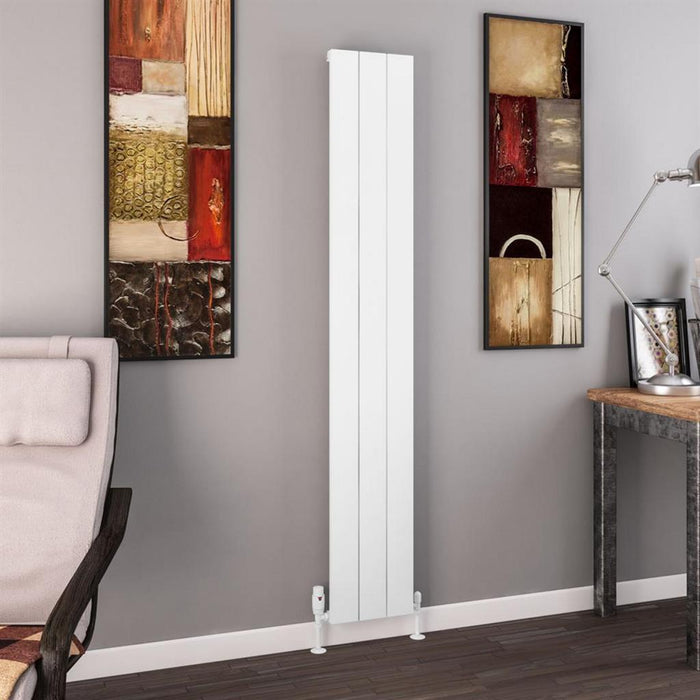 Eastbrook Charlton Aluminium Vertical Designer Radiator - Matt White
