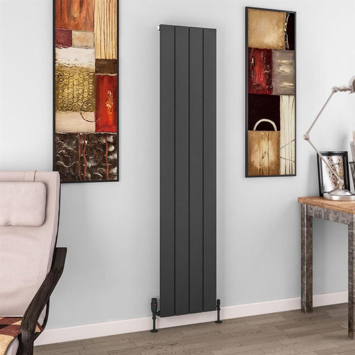 Eastbrook Charlton Aluminium Vertical Designer Radiator - Matt Anthracite