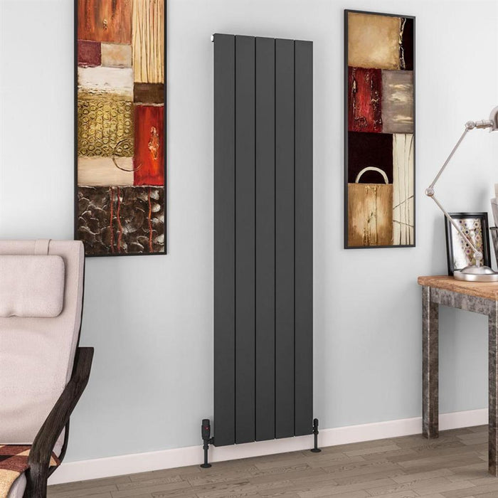 Eastbrook Charlton Aluminium Vertical Designer Radiator - Matt Anthracite